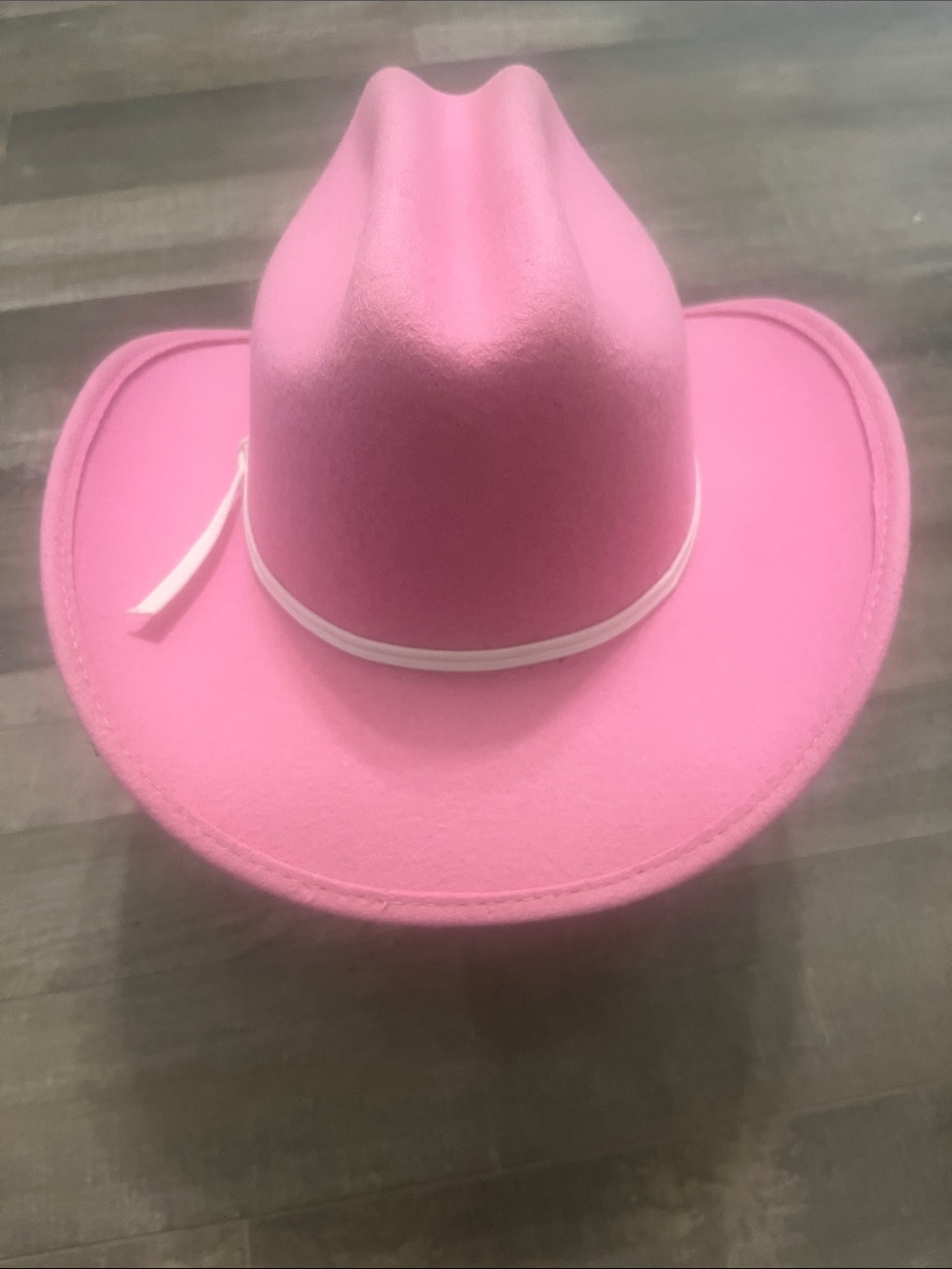 Pink Kids Cowboy Hat with White Band